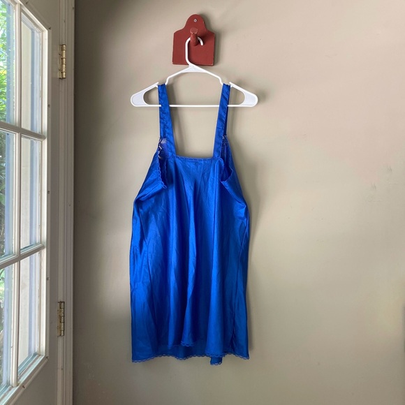 Vintage Val Mode Lingerie Royal Blue Nightgown L - Picture 4 of 7